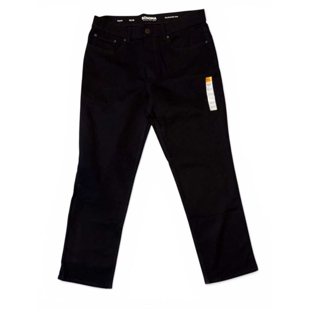 Men's Sonoma Black Straight Leg Jeans 33x30